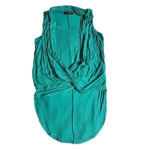 Astoria Born turquoise hi-lo drape front sleeveless top sz M